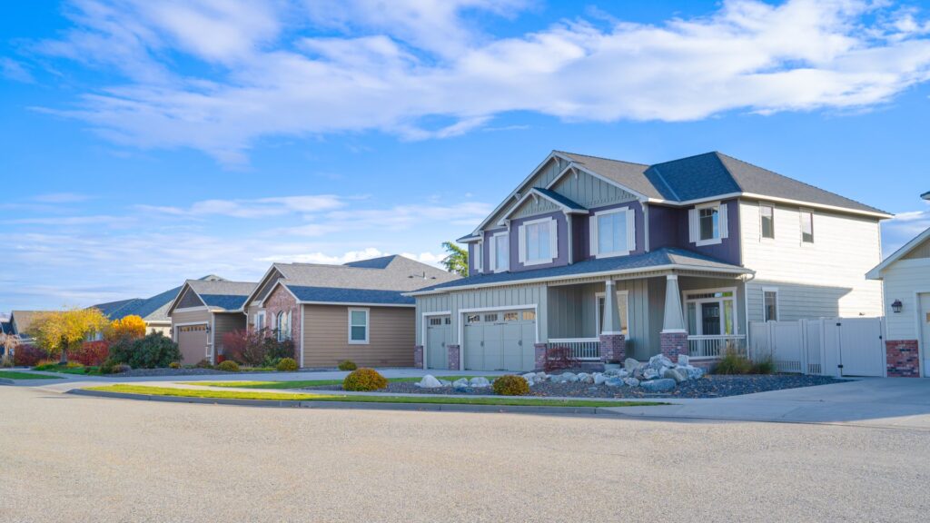 Single family homes on a street
