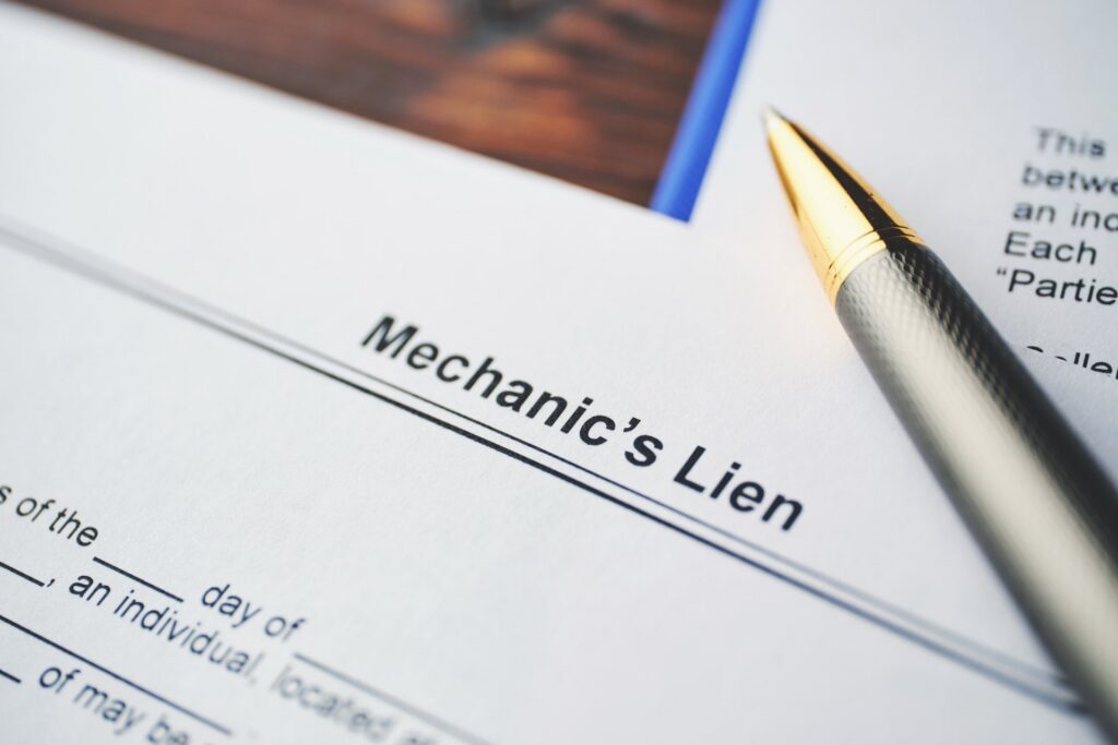 Documents that say Mechanic's Lien